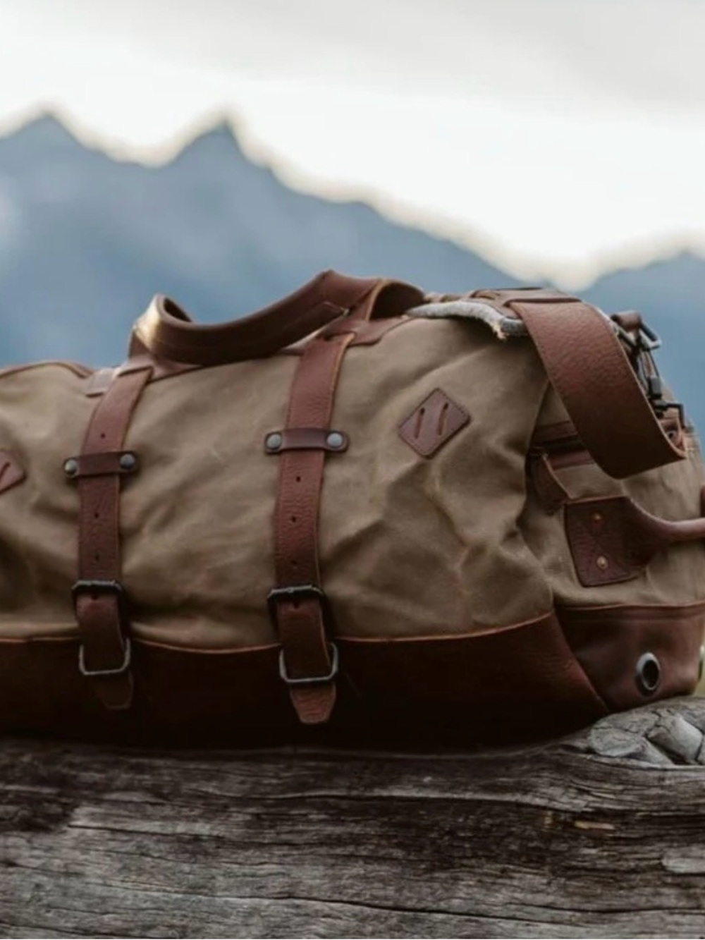 Buffalo Jackson DAKOTA WAXED CANVAS DUFFLE BAG BACKPAK great condition
